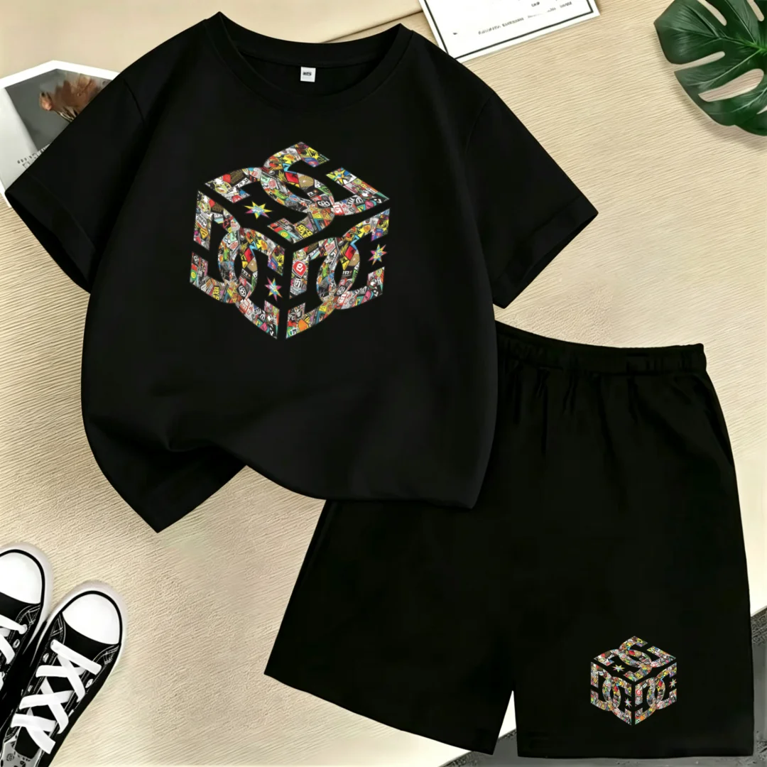Kids T-shirt Anime Stereoscopic Print Summer Short Sleeve+Shorts Two-piece Boys Girl 3-12Years Casual Fashion Sports Jogging Set
Kids T-shirt Anime Stereoscopic Print Summer Short Sleeve+Shorts Two-piece Boys Girl 3-12Years Casual Fashion Sports Jogging Set