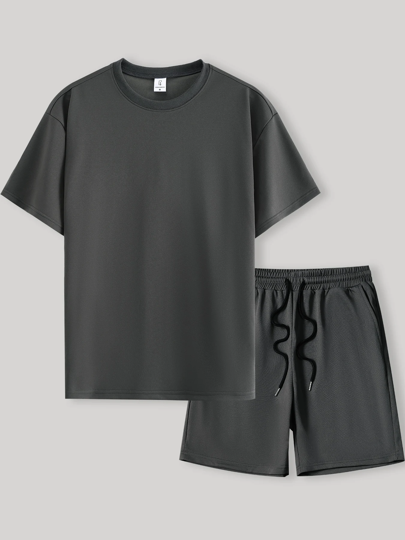 Men's Minimalist Solid Color Short Set | Dark Gray Loose 2-Piece Summer Casual Outfit
Men's Minimalist Solid Color Short Set | Dark Gray Loose 2-Piece Summer Casual Outfit