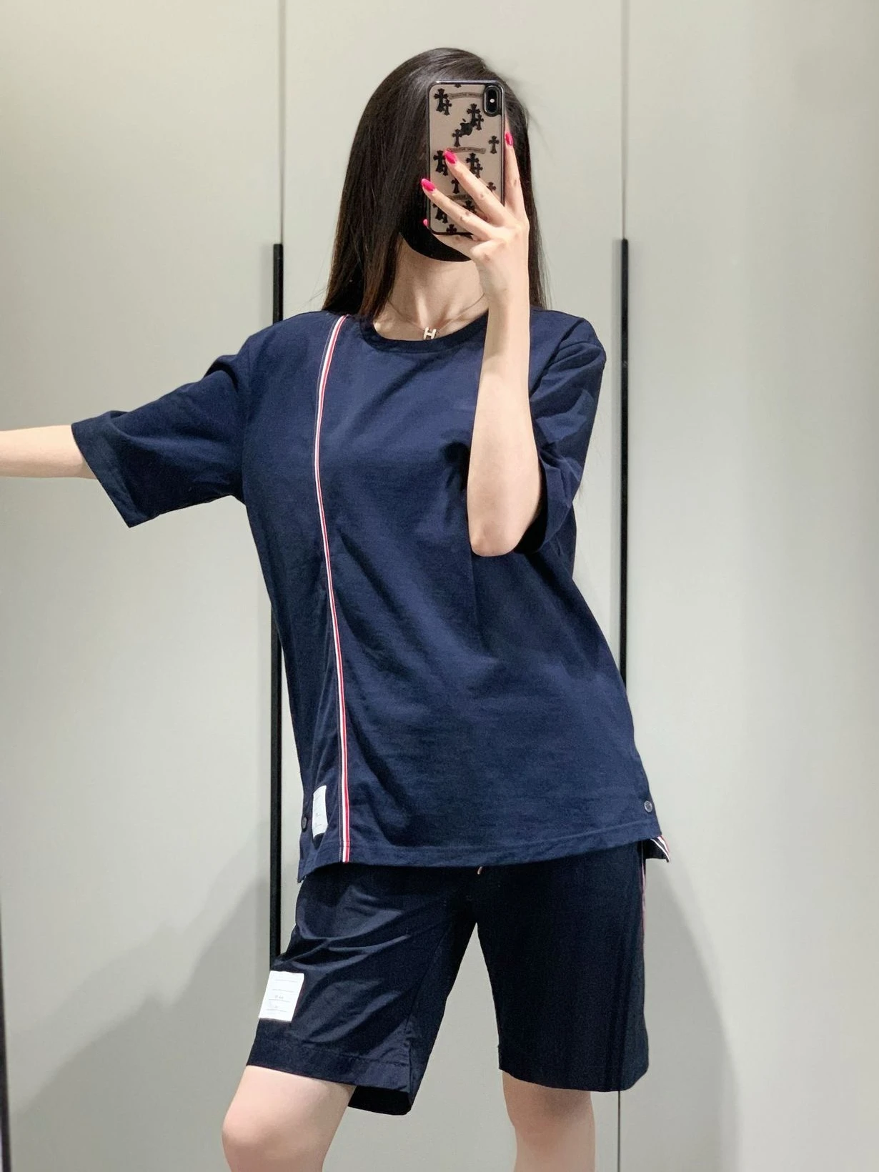 Casual round Neck Short Sleeve T-Shirt with Rope Puller Spring Summer New Style for Men And Women Straight Tube Cotton Stripe
Casual round Neck Short Sleeve T-Shirt with Rope Puller Spring Summer New Style for Men And Women Straight Tube Cotton Stripe