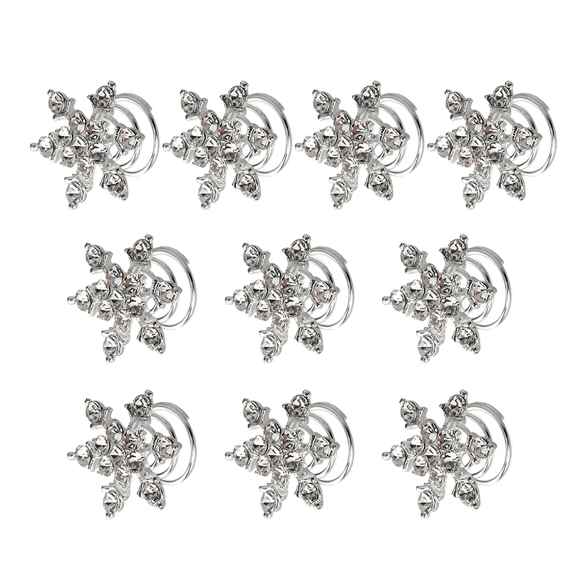 10pcs Spiral Hair Clips Crystal Rhinestone Snowflake Women Accessories White Hairdo Wedding Party Styling Tools Long Lasting
10pcs Spiral Hair Clips Crystal Rhinestone Snowflake Women Accessories White Hairdo Wedding Party Styling Tools Long Lasting