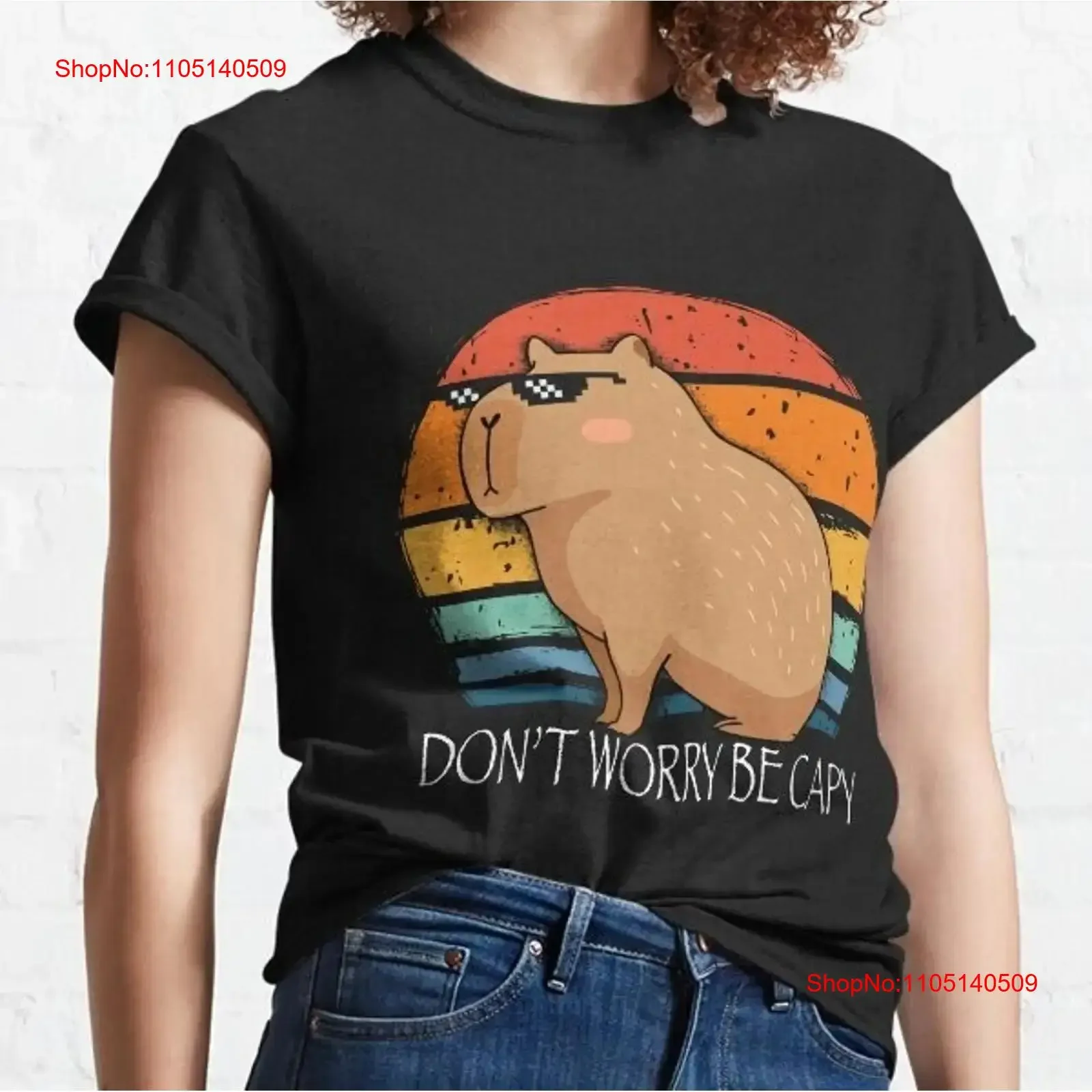 Классическая футболка Capybara Dont Worry Be Capy, забавная классическая футболка с грызунами, винтажная стильная дизайнерская одежда, модная повседневная унисекс
Классическая футболка Capybara Dont Worry Be Capy, забавная классическая футболка с грызунами, винтажная стильная дизайнерская одежда, модная повседневная унисекс