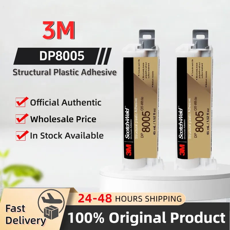 Original 3M DP8005 Scotch-Weld Structural Plastic Adhesive 45ml Acrylic Glue for Low Surface Energy Plastic
Original 3M DP8005 Scotch-Weld Structural Plastic Adhesive 45ml Acrylic Glue for Low Surface Energy Plastic