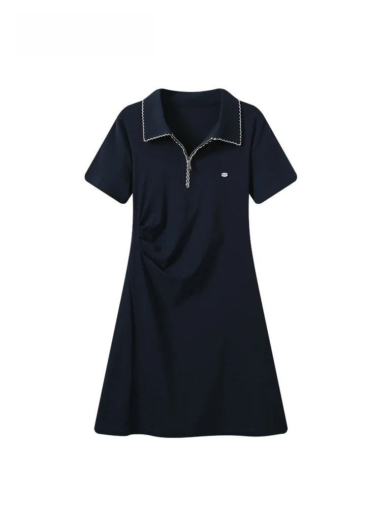 plus Size Collar Short Sleeve Dress Women's Summer New Style Waist Cinched A-Line Skirt Polyester Fiber High Waist Design
plus Size Collar Short Sleeve Dress Women's Summer New Style Waist Cinched A-Line Skirt Polyester Fiber High Waist Design