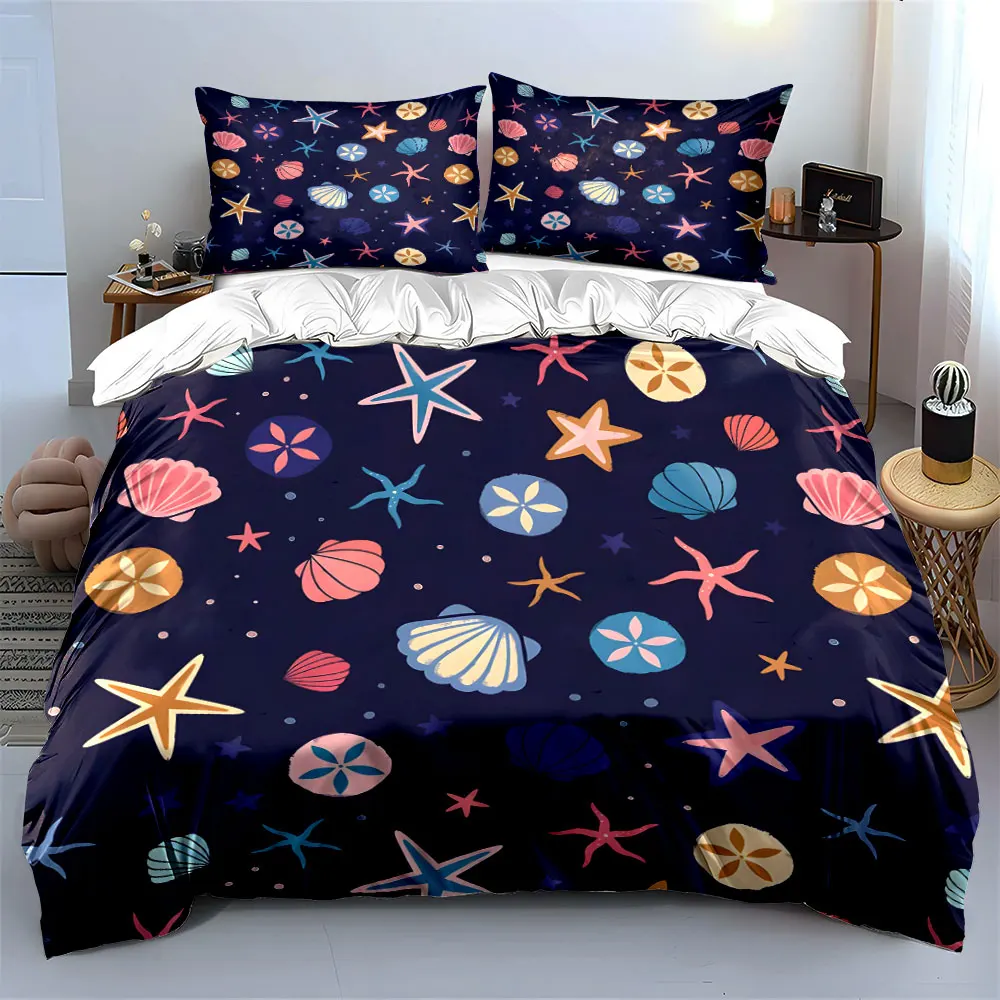 Sea-Themed Pattern Decoration Set Soft Skin-Friendly Bedding Set Includes 1 Duvet Cover And 2 Pillowcase, Gift
Sea-Themed Pattern Decoration Set Soft Skin-Friendly Bedding Set Includes 1 Duvet Cover And 2 Pillowcase, Gift
