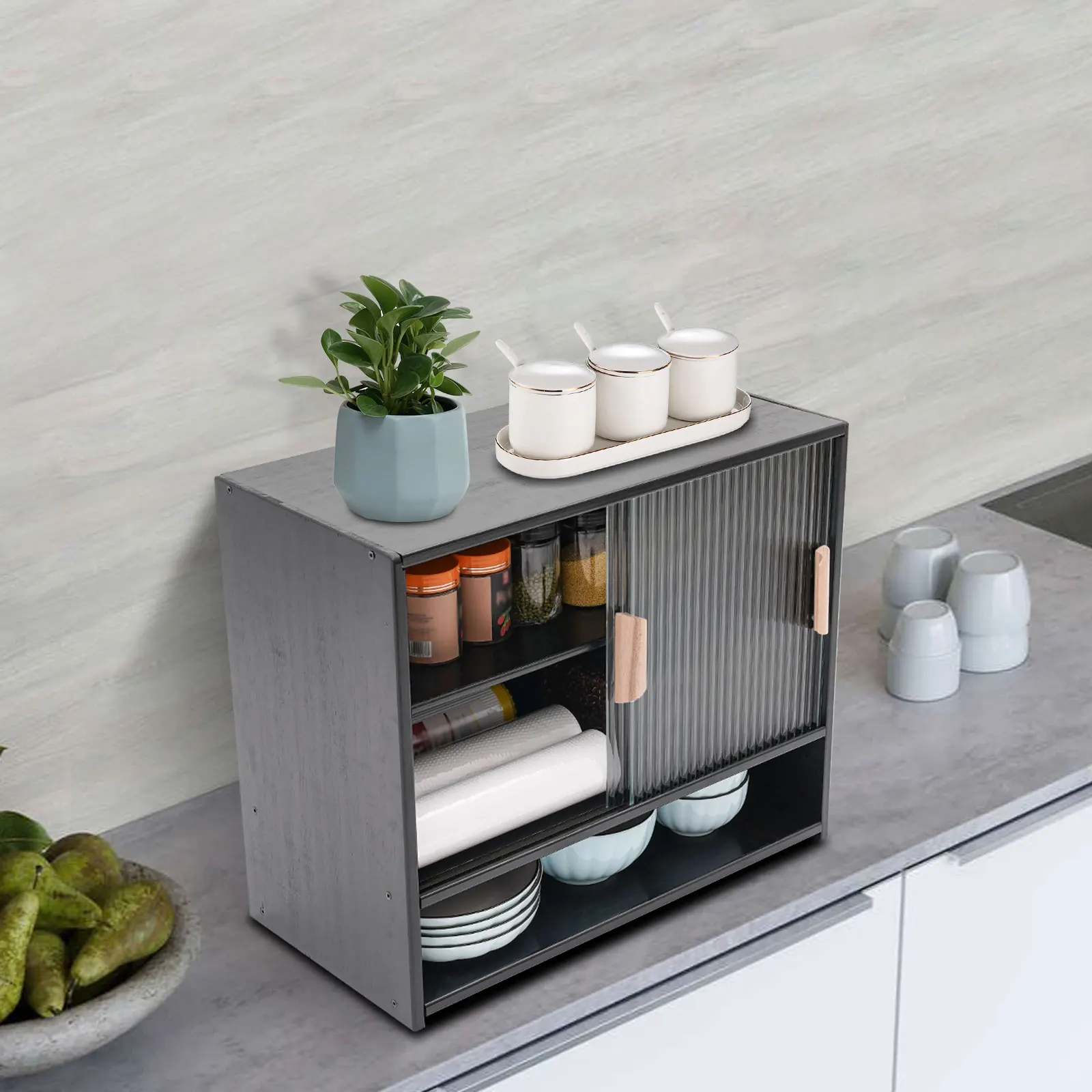 Modern Black Storage Cabinet w/ Adjustable Shelves, Freestanding Sideboard Organizer for Living Room, Entryway, Bedroom & Office
Modern Black Storage Cabinet w/ Adjustable Shelves, Freestanding Sideboard Organizer for Living Room, Entryway, Bedroom & Office