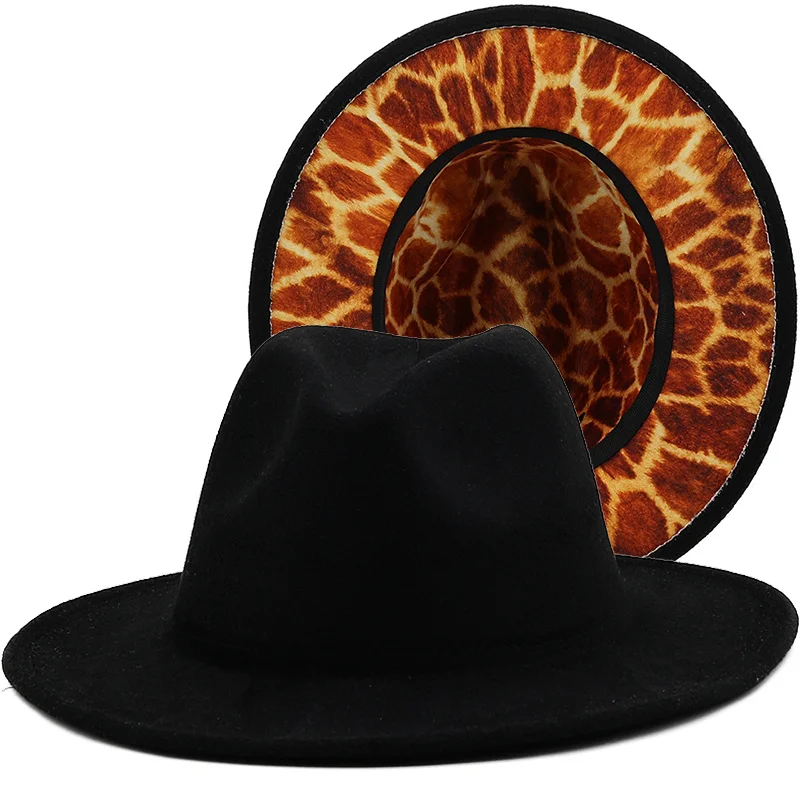 Simple Wide Brim Black Bottom Fedora Ladies Wool Felt Hat Women Men Party Trilby Jazz Church Hats Patchwork Panama Cap
Simple Wide Brim Black Bottom Fedora Ladies Wool Felt Hat Women Men Party Trilby Jazz Church Hats Patchwork Panama Cap