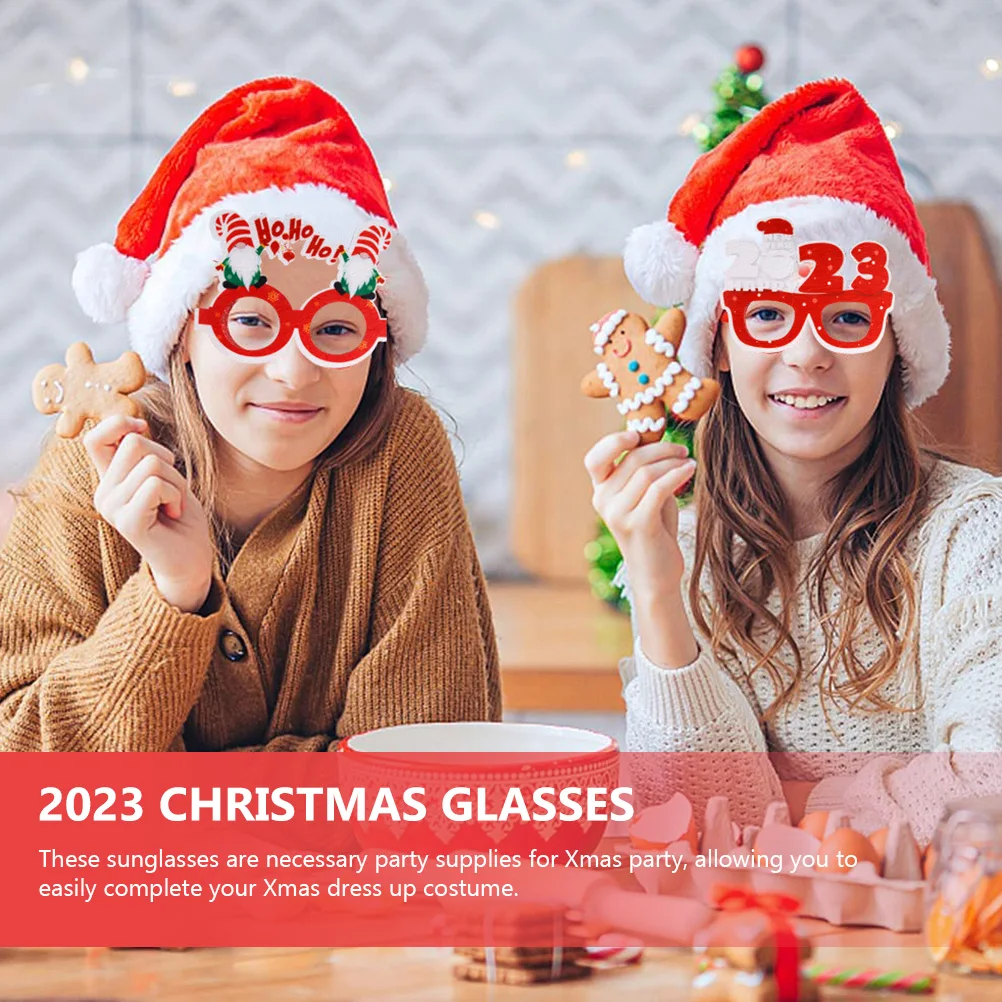 12pcs Christmas Glasses Frame Bright Festive Atmosphere Plastic Felt Lightweight Party Supplies Xmas Decorations Eyewear Props
12pcs Christmas Glasses Frame Bright Festive Atmosphere Plastic Felt Lightweight Party Supplies Xmas Decorations Eyewear Props