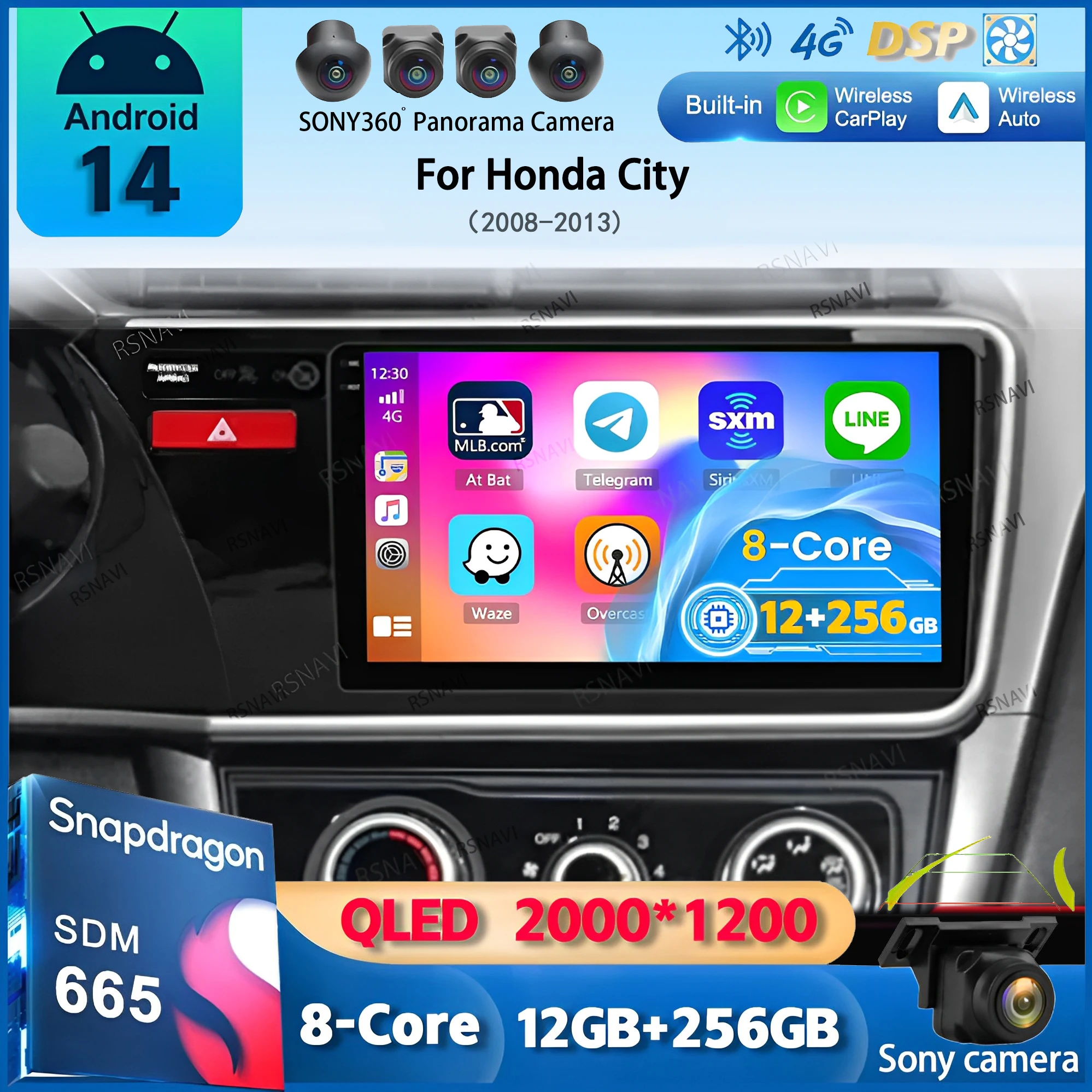 Android 14 Carplay Auto 4G + WIFI Автомобильное радио для Honda City 2014 2015 2016 2017, GPS-навигация, мультимедийный видеоплеер, стерео аудио
Android 14 Carplay Auto 4G + WIFI Автомобильное радио для Honda City 2014 2015 2016 2017, GPS-навигация, мультимедийный видеоплеер, стерео аудио