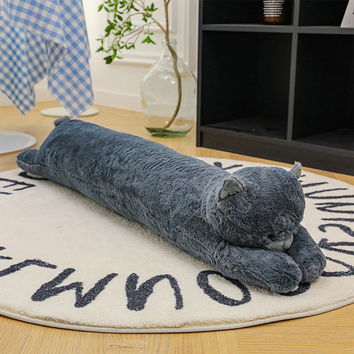 1pc blue long cat plush pillow for Cozy Decor Plush Cat Cute Creative Throw Pillow Can be used as a holiday gift
1pc blue long cat plush pillow for Cozy Decor Plush Cat Cute Creative Throw Pillow Can be used as a holiday gift