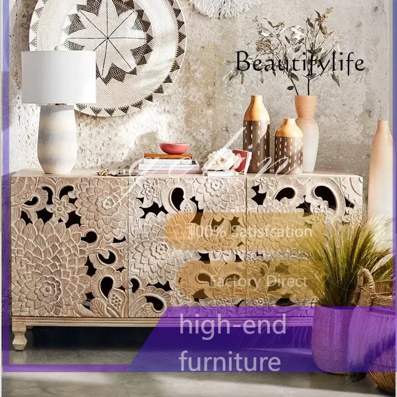 Lz-X40 Designer Decoration Retro French Solid Wood Porch Cabinet Simple Hong Kong-style Engraving Dinnerside Storage
Lz-X40 Designer Decoration Retro French Solid Wood Porch Cabinet Simple Hong Kong-style Engraving Dinnerside Storage