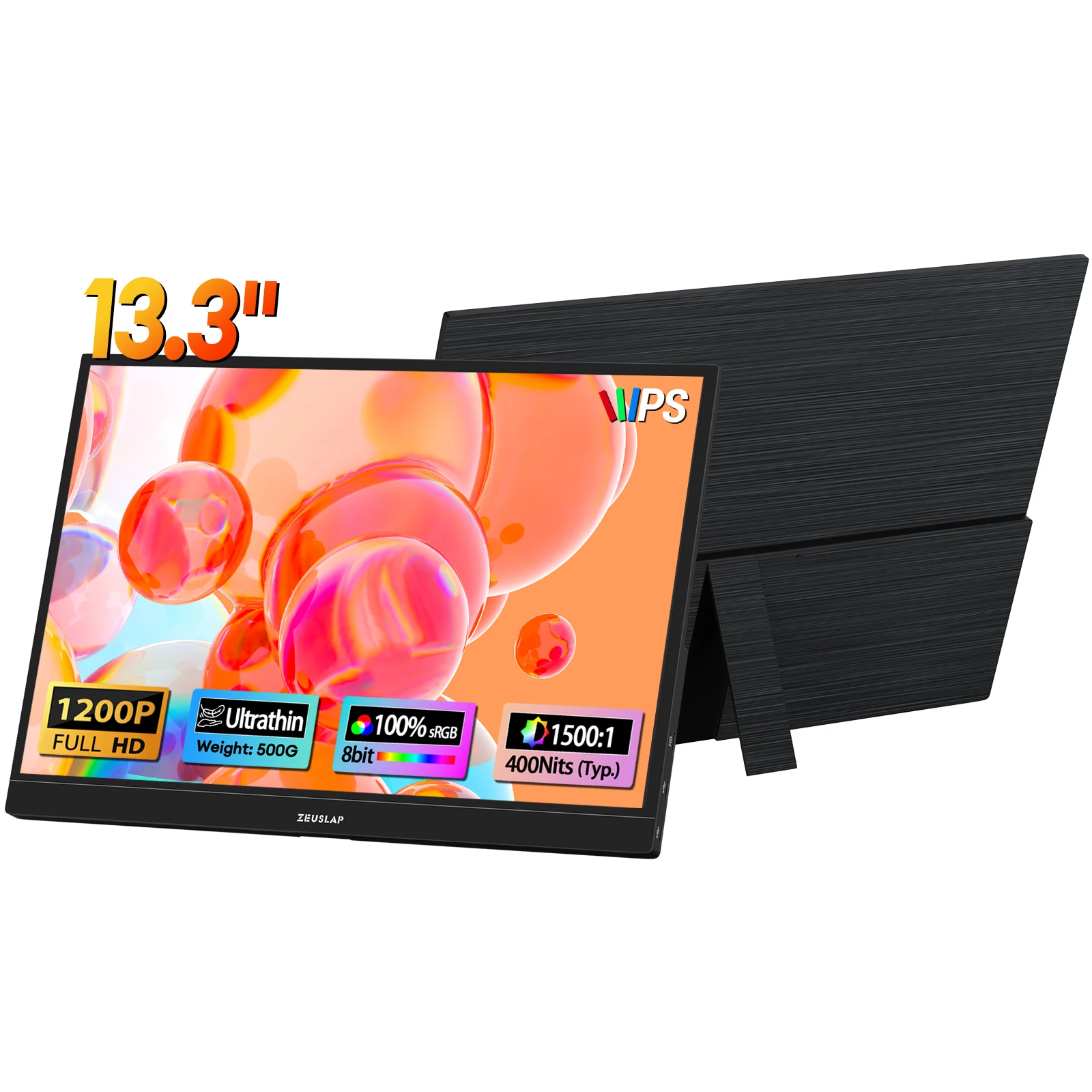 Портативный монитор ZEUSLAP 13.3 дюйма, FHD 1920x1200 IPS, 400 нит, 100% sRGB, USB C/HDMI для телефона и ноутбука, ультралегкий вес 500 г
Портативный монитор ZEUSLAP 13.3 дюйма, FHD 1920x1200 IPS, 400 нит, 100% sRGB, USB C/HDMI для телефона и ноутбука, ультралегкий вес 500 г