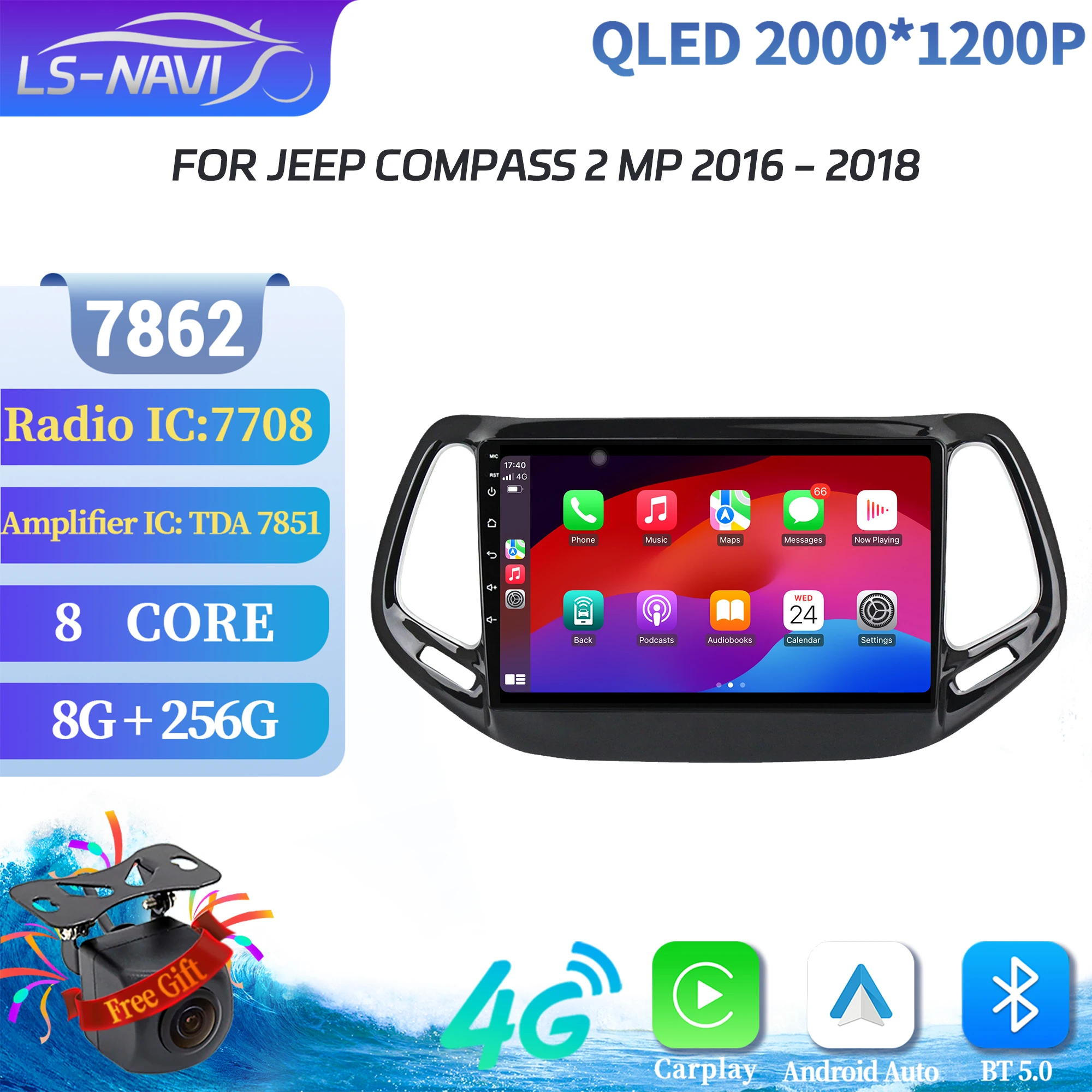 Android 14 For Jeep Compass 2 MP 2016-2018 Monitor Car Video Autoradio Navigation Stereo Radio 7862 8+256 radio 2K QLED Screen
Android 14 For Jeep Compass 2 MP 2016-2018 Monitor Car Video Autoradio Navigation Stereo Radio 7862 8+256 radio 2K QLED Screen