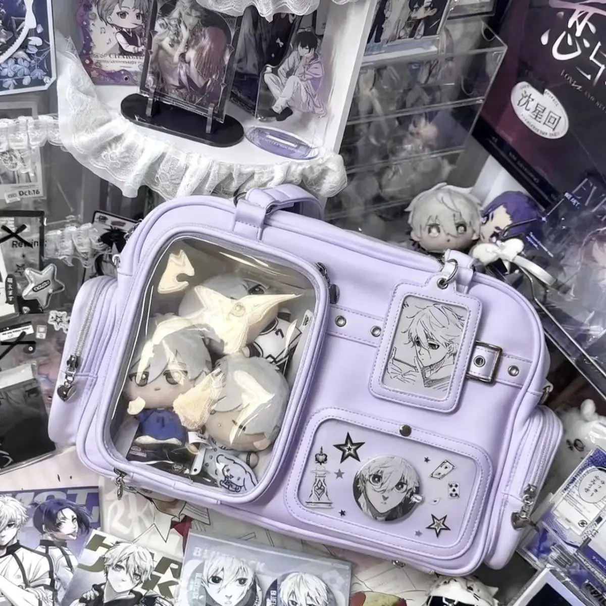 Dopamine DIY Women Ulzzang Ita Bags New Designer Clear Window Doll Show Backpacks Large Capacity Y2K Crossbody Bag for Concert
Dopamine DIY Women Ulzzang Ita Bags New Designer Clear Window Doll Show Backpacks Large Capacity Y2K Crossbody Bag for Concert