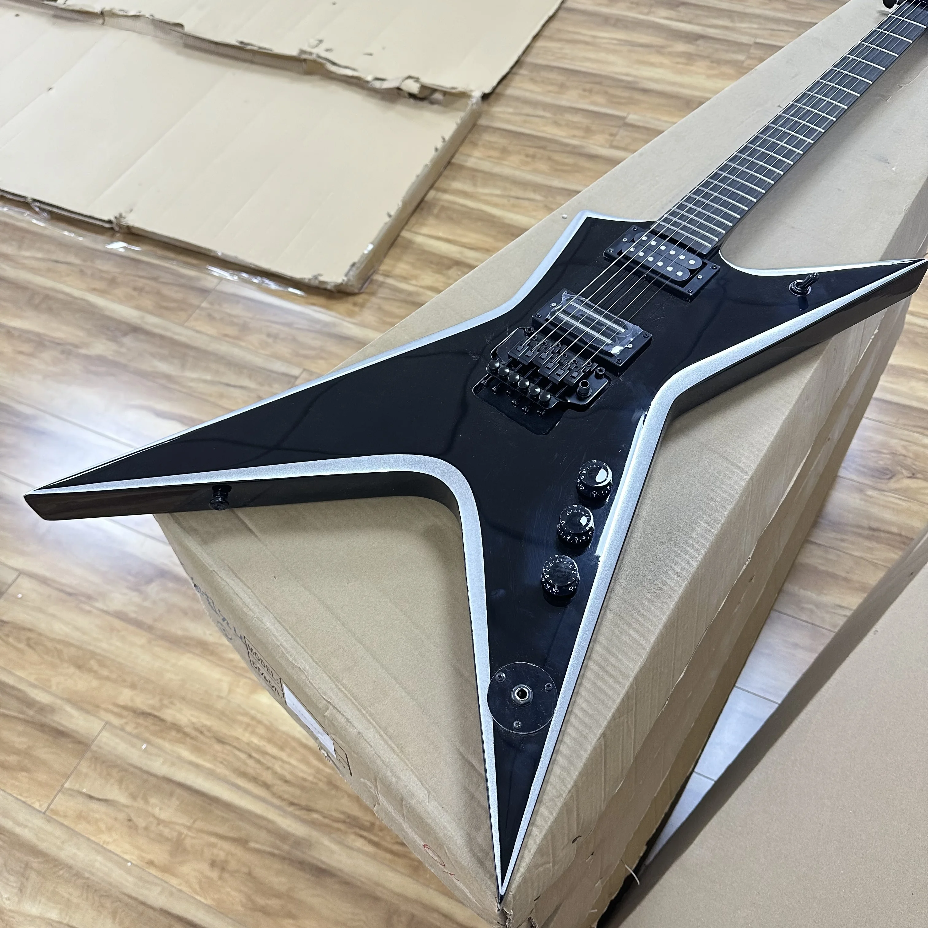 Custom Silver-gray electric guitar, thin and fast-playing neck guitars, double-locking tremolo electric guitarra Free Shipping
Custom Silver-gray electric guitar, thin and fast-playing neck guitars, double-locking tremolo electric guitarra Free Shipping