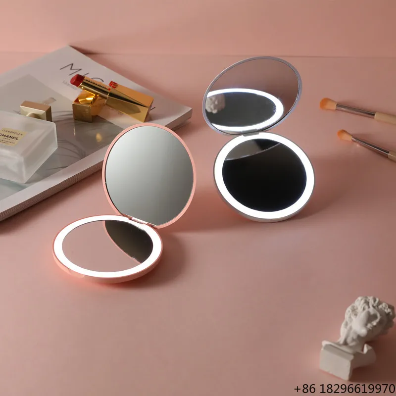 Compact Portable LED Touch Screen Makeup Mirror with Lights Cute Vanity Hand Mirror for On-the-Go Custom Logo
Compact Portable LED Touch Screen Makeup Mirror with Lights Cute Vanity Hand Mirror for On-the-Go Custom Logo