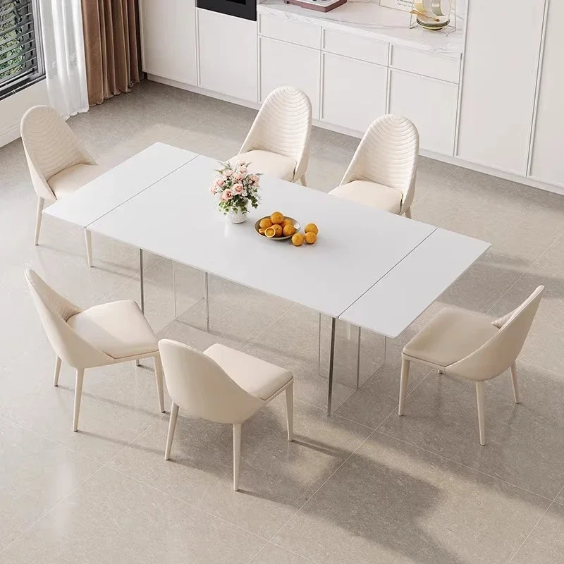 Extendable Adult Dining Table Nordic Aesthetics Romantic High Quality Designer Table Reception Lounge Mesas De Jantar Furniture
Extendable Adult Dining Table Nordic Aesthetics Romantic High Quality Designer Table Reception Lounge Mesas De Jantar Furniture