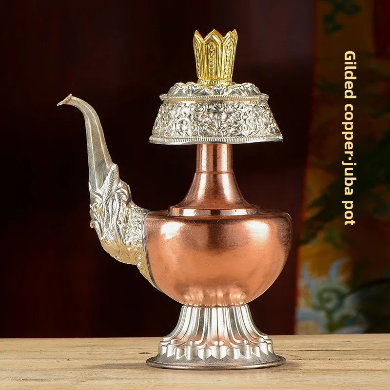 Red Copper Bumba Pot Silver Plated Holy Water Bottle Tibetan Buddhist Ritual Supplies Offering Decor
Red Copper Bumba Pot Silver Plated Holy Water Bottle Tibetan Buddhist Ritual Supplies Offering Decor