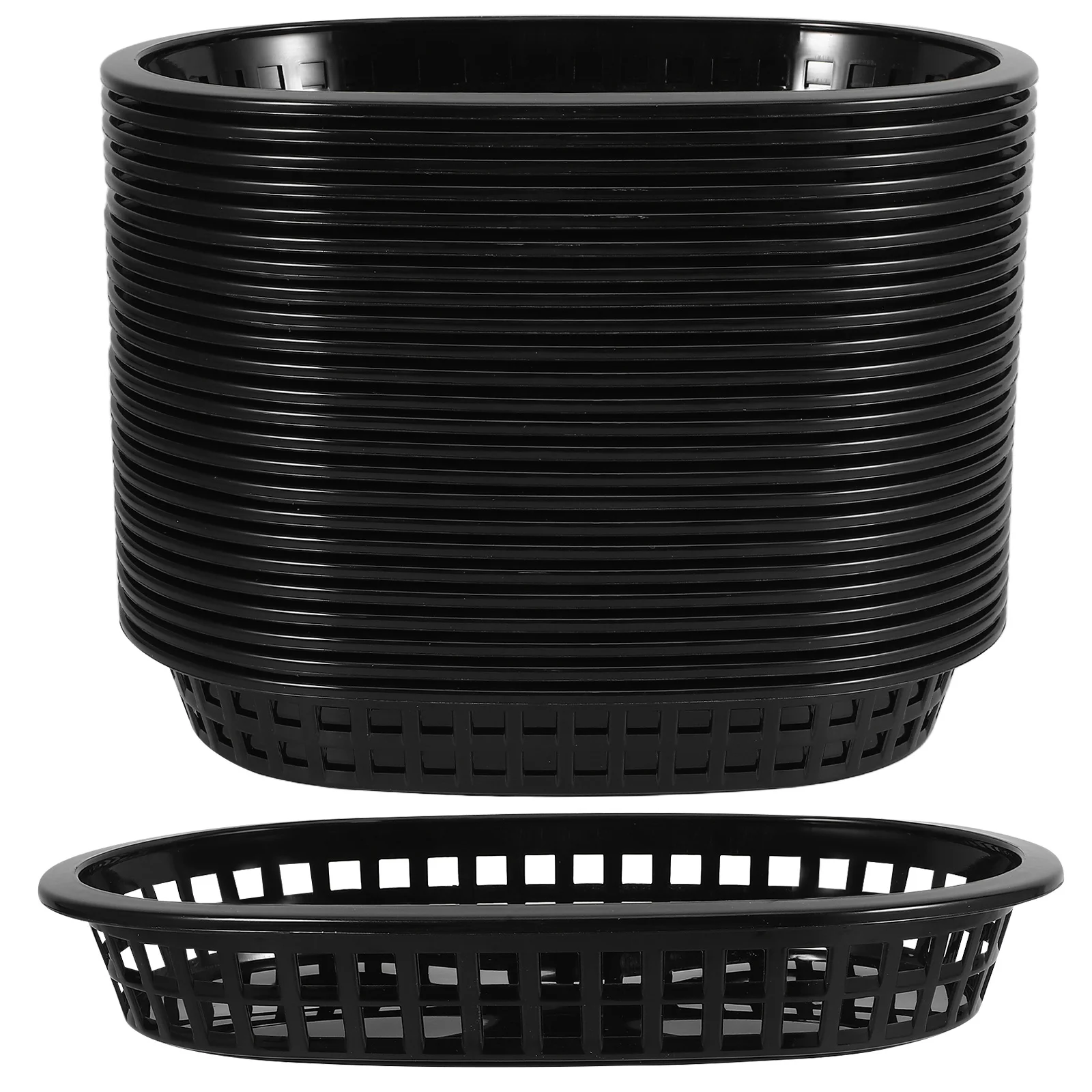 24pcs Black Plastic Fast Food Basket Boat Shaped Tray Storage Reusable Fruit Snack Container Catering Kitchen Barware
24pcs Black Plastic Fast Food Basket Boat Shaped Tray Storage Reusable Fruit Snack Container Catering Kitchen Barware