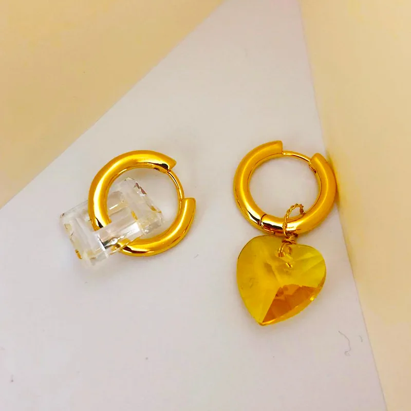 Fresh Girly Heart Resin Charms Transparent Colorful Love Pendant Hollow Rhombus Asymmetric Fashion Earrings Gift for Women
Fresh Girly Heart Resin Charms Transparent Colorful Love Pendant Hollow Rhombus Asymmetric Fashion Earrings Gift for Women