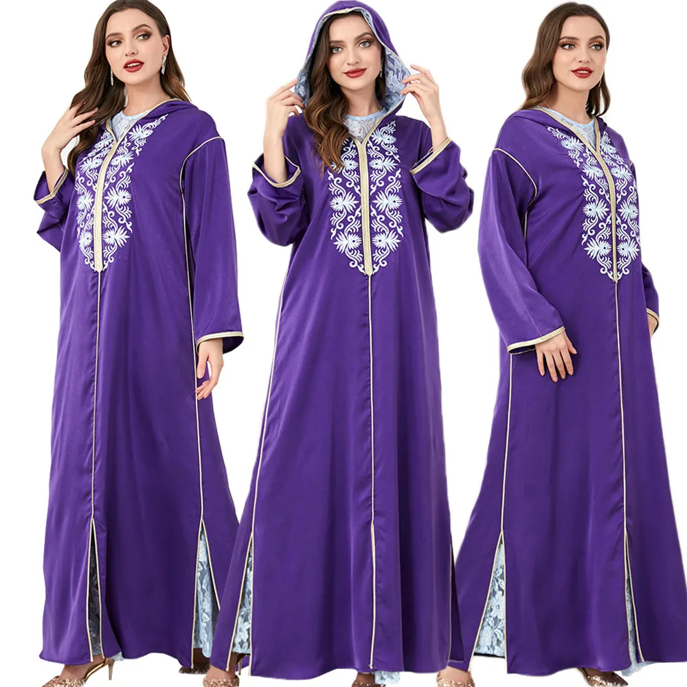 Vintage Embroidered Hooded Long Sleeve Dresses Muslim Sets Fashion Lace Vest Dress Gorgeous Party Style Moroccan Kaftan Ramadan
Vintage Embroidered Hooded Long Sleeve Dresses Muslim Sets Fashion Lace Vest Dress Gorgeous Party Style Moroccan Kaftan Ramadan