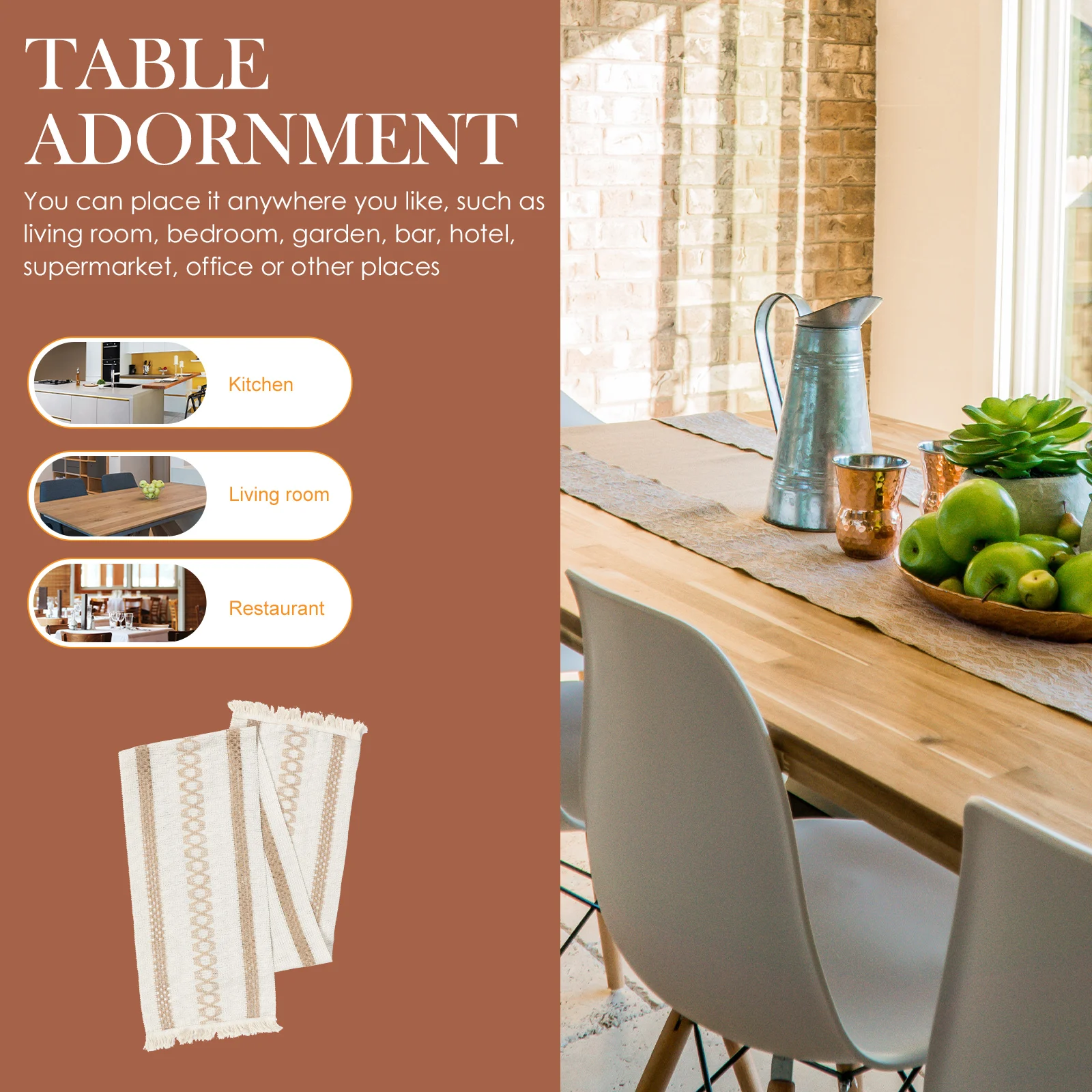 Splicing Stripe Table Runner Rustic Tassel Dining Table Decor Create Beautiful Environment for Family Gatherings
Splicing Stripe Table Runner Rustic Tassel Dining Table Decor Create Beautiful Environment for Family Gatherings