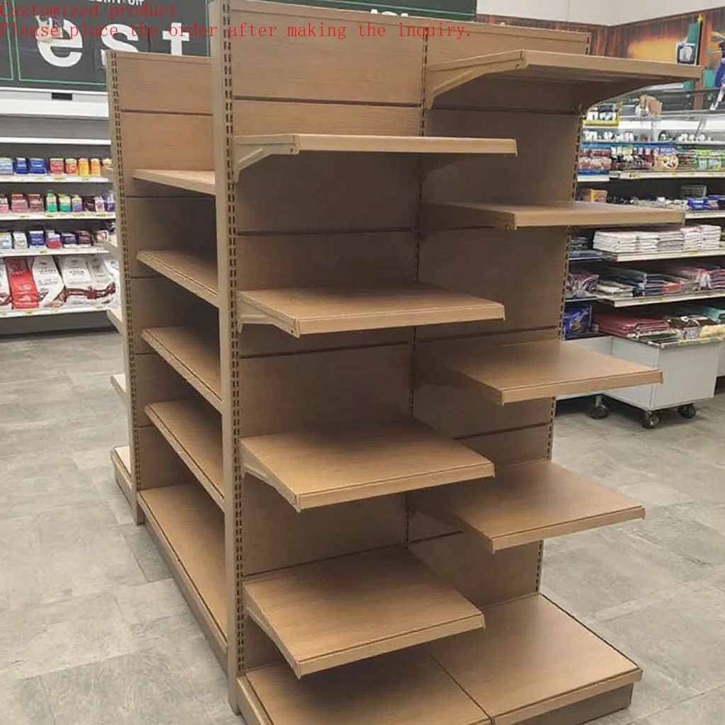 Custom.Wholesale Double Sided Supermarket Display Shelf Wood Grain Finish Metal/Steel Rack for Store Use Optional
Custom.Wholesale Double Sided Supermarket Display Shelf Wood Grain Finish Metal/Steel Rack for Store Use Optional