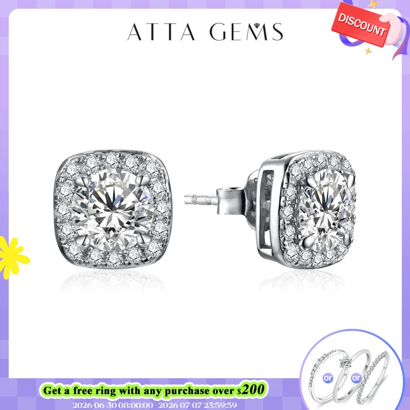 ATTAGEMS Luxurly 1.0ct Moissanite Earrings Diamond 925 Sterling Silver Gold Plated Moissanite Fine Jewelry Certificate Wholesale
ATTAGEMS Luxurly 1.0ct Moissanite Earrings Diamond 925 Sterling Silver Gold Plated Moissanite Fine Jewelry Certificate Wholesale