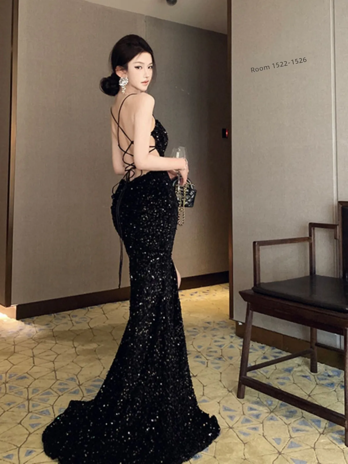 Sensual Backless Floor-Length Dress Elegant Lady Style Birthday Party Luxury Gown Shoulder-baring Strapless Ball Gown
Sensual Backless Floor-Length Dress Elegant Lady Style Birthday Party Luxury Gown Shoulder-baring Strapless Ball Gown