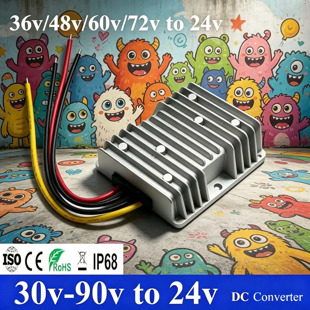 60V 48V 72V Step Down CE Converter 30-90V to 24V 5A 10A 15A 20A DC DC Power Supply Transformer Bus Truck Car Voltage Regulator
60V 48V 72V Step Down CE Converter 30-90V to 24V 5A 10A 15A 20A DC DC Power Supply Transformer Bus Truck Car Voltage Regulator