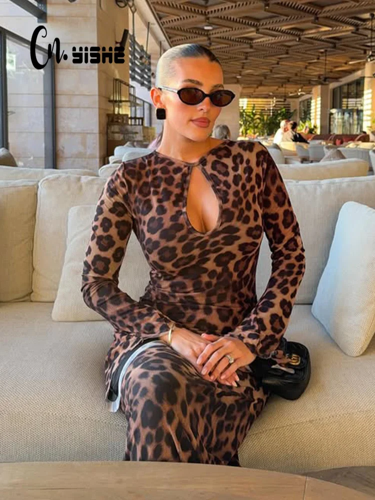 CNYISHE Leopard Prints O Neck Cut Out Long Sleeve Outfits Sheath Women Dresses Fashion Holiday Female Bodycon Sexy Club Robes
CNYISHE Leopard Prints O Neck Cut Out Long Sleeve Outfits Sheath Women Dresses Fashion Holiday Female Bodycon Sexy Club Robes