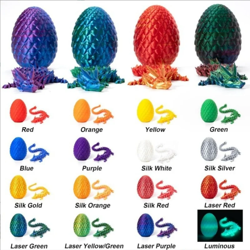 3D Dragon Rotatable Articulated Dragon Egg Kid Gifts Realistic Dragon Statue For Landscaping Decoration Printed Figures Animals
3D Dragon Rotatable Articulated Dragon Egg Kid Gifts Realistic Dragon Statue For Landscaping Decoration Printed Figures Animals
