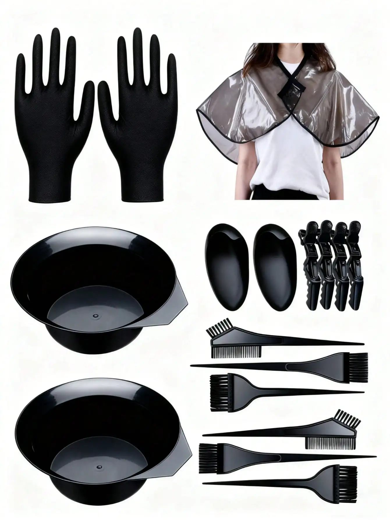 17pcs Professional Hair Dye Kit, Salon-Grade Dyeing Experience, Includes Dye Bowl & Black Brush Set, Hairstyling Tools
17pcs Professional Hair Dye Kit, Salon-Grade Dyeing Experience, Includes Dye Bowl & Black Brush Set, Hairstyling Tools