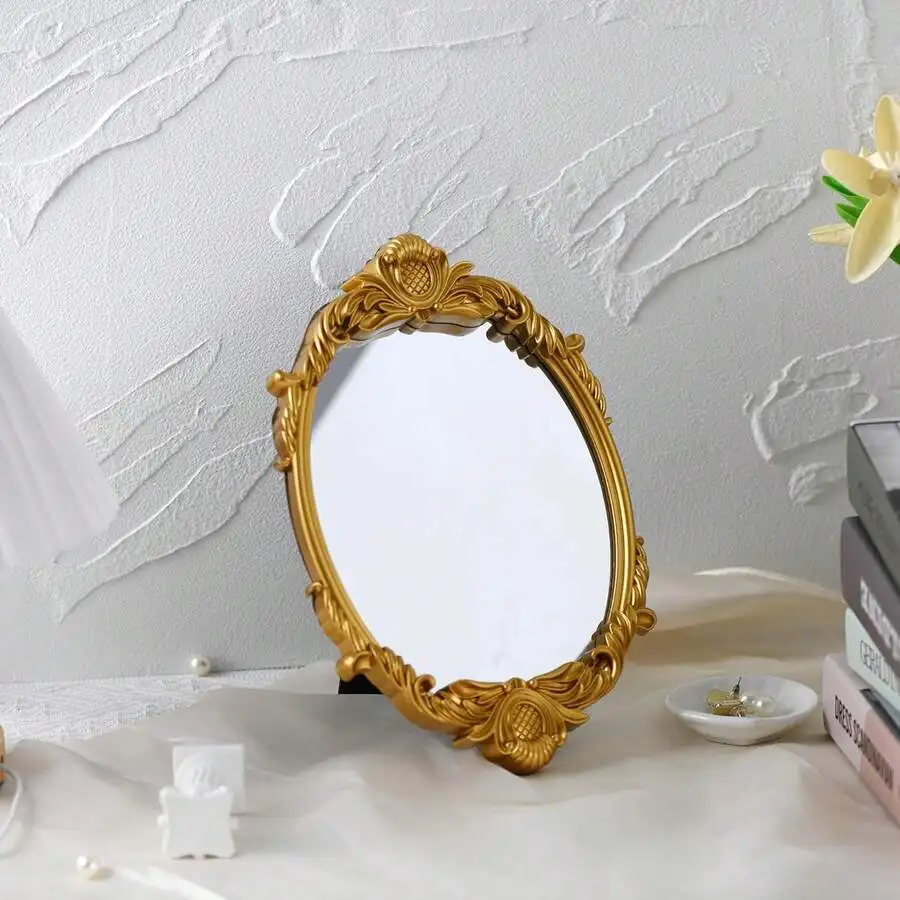 Vintage Baroque Style Tabletop Makeup Mirror Decorative Standing Mirror
Vintage Baroque Style Tabletop Makeup Mirror Decorative Standing Mirror