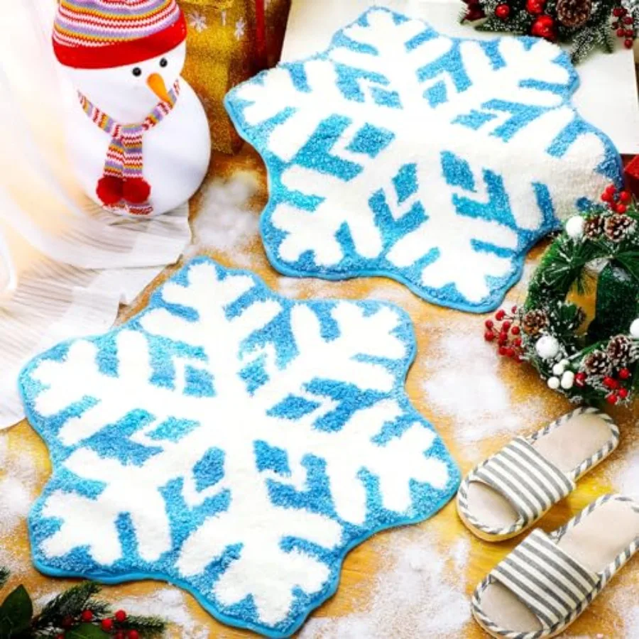 2 Pcs Snowflake Rug Bathroom Rugs Winter Snowflake Doormat Decorative Washable Non Slip Welcome Floor Mat Christmas Doormat for
2 Pcs Snowflake Rug Bathroom Rugs Winter Snowflake Doormat Decorative Washable Non Slip Welcome Floor Mat Christmas Doormat for