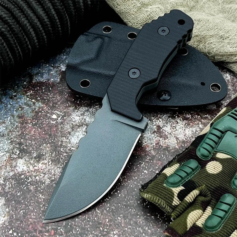 New Small Fixed Blade Knife with Sheath 8Cr13Mov Blade G10 Handle Camping Outdoor EDC Tools Hiking Portable Holiday Gifts Tool
New Small Fixed Blade Knife with Sheath 8Cr13Mov Blade G10 Handle Camping Outdoor EDC Tools Hiking Portable Holiday Gifts Tool