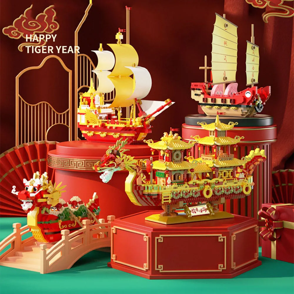 Idea Royal Ship Micro Diamond Block Dragon Red Headed Boat Sailboat Building Bricks Construction Toys Collection Nanobricks
Idea Royal Ship Micro Diamond Block Dragon Red Headed Boat Sailboat Building Bricks Construction Toys Collection Nanobricks