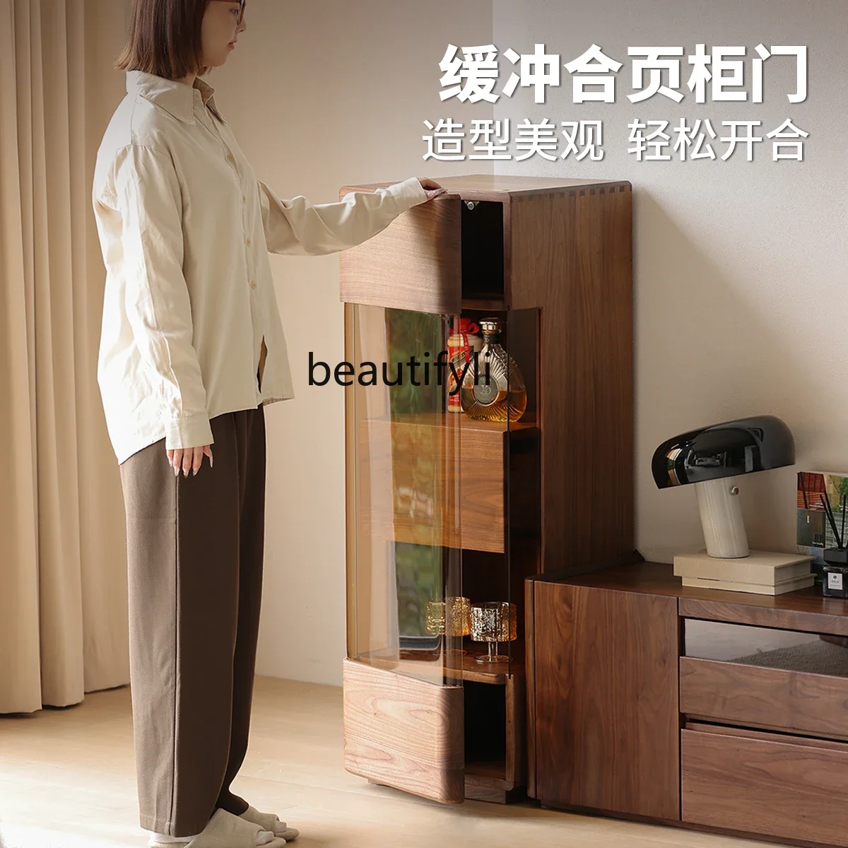 Great discounts Black walnut glass wine cabinet solid wood living room display cabinet TV side wall aircraft cabinet
Great discounts Black walnut glass wine cabinet solid wood living room display cabinet TV side wall aircraft cabinet