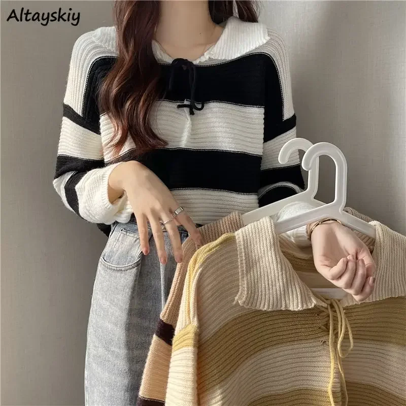 New Pullovers Women Striped All-match Daily Lace-up Creativity Lovely Young Students Simple Elegant Prevalent Tender Delicate
New Pullovers Women Striped All-match Daily Lace-up Creativity Lovely Young Students Simple Elegant Prevalent Tender Delicate