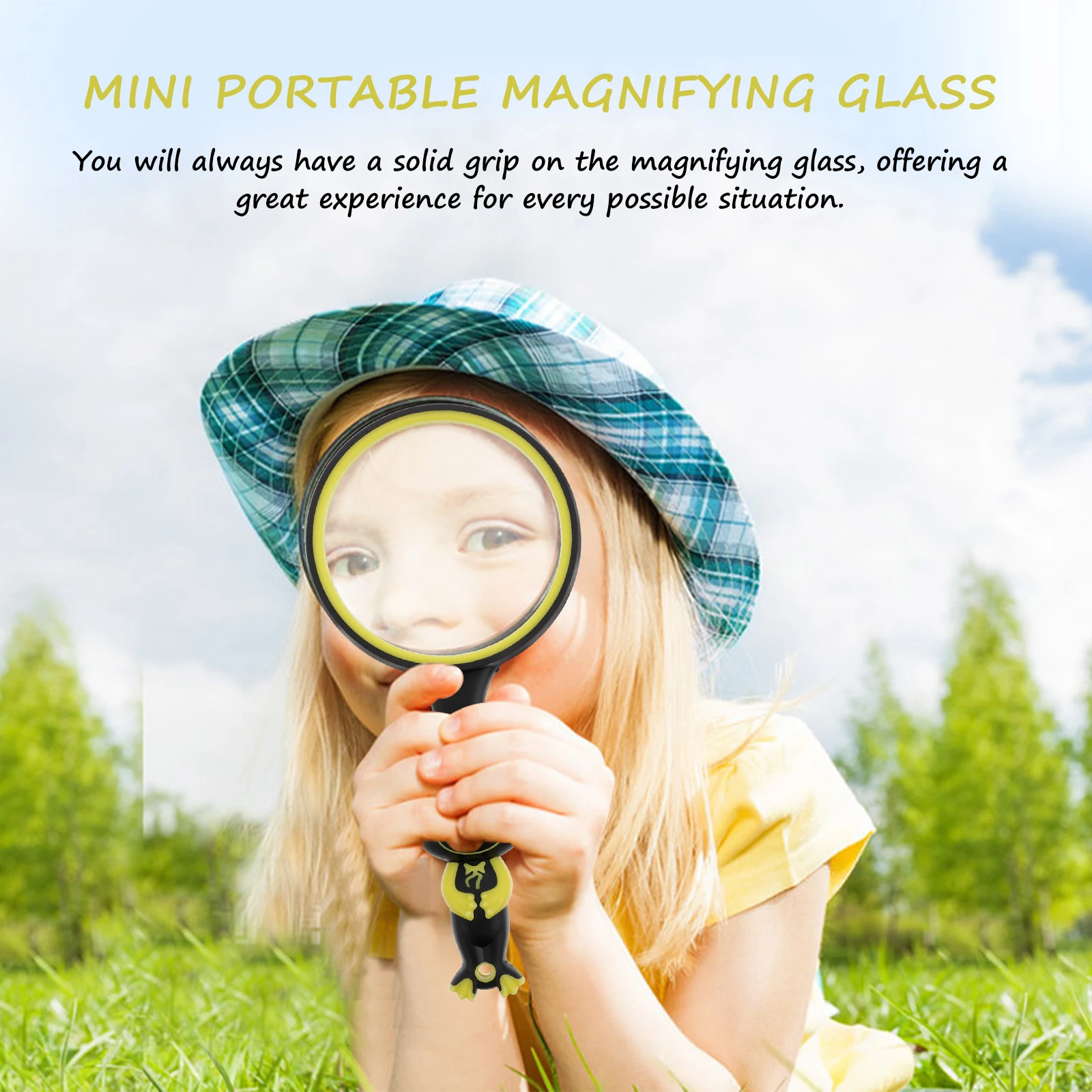 Adorable Mini Portable Glass for Kids Rubber Handle Glass Lens Safe Anti Fall Reading Magnifier Handheld
Adorable Mini Portable Glass for Kids Rubber Handle Glass Lens Safe Anti Fall Reading Magnifier Handheld