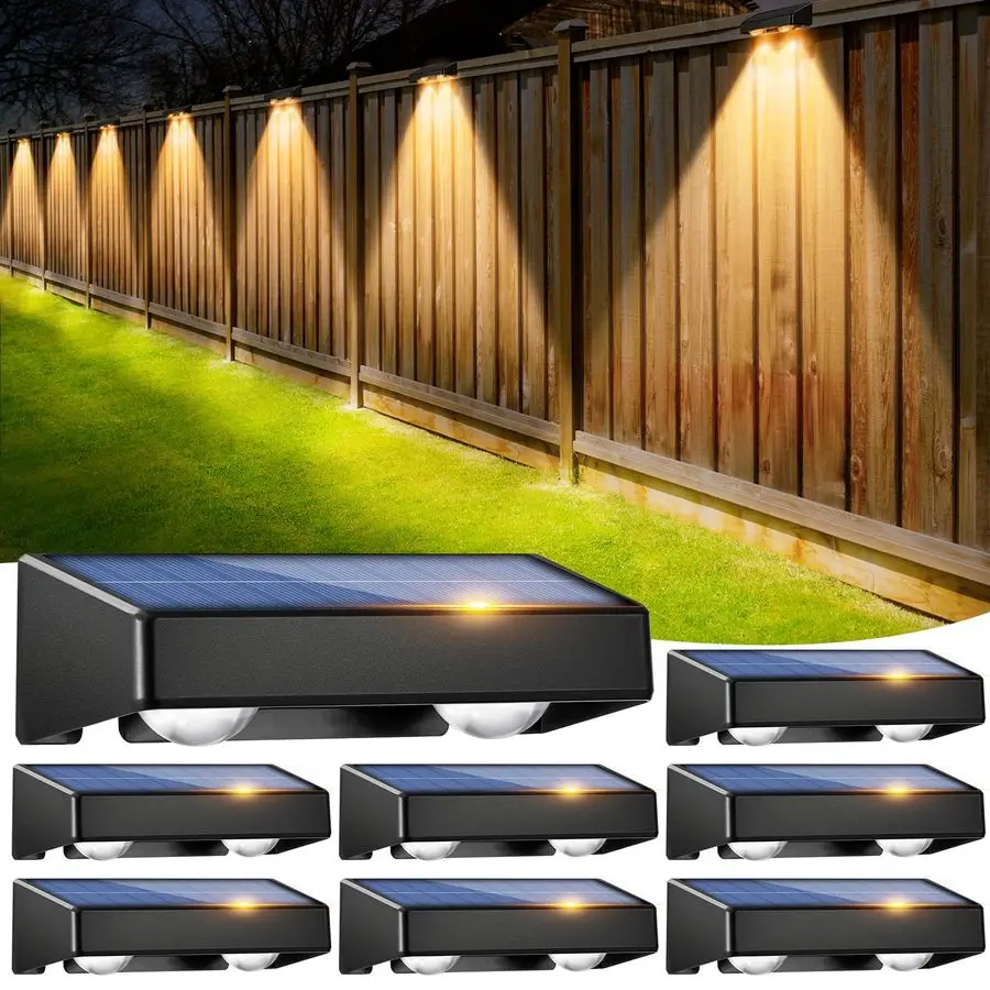 Fence Lights 9Coloramp11 Modes Solar Wall Lights Outdoor Waterproof RGB Solar Light Outdoor for Backyard,Step Railing,Pathway,Pa
Fence Lights 9Coloramp11 Modes Solar Wall Lights Outdoor Waterproof RGB Solar Light Outdoor for Backyard,Step Railing,Pathway,Pa