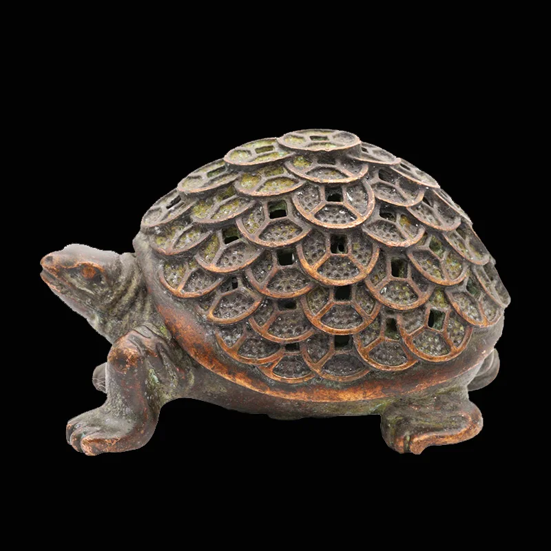 Antique Copper Turtle Small Statue Desktop Ornament Lucky Animal Figurine Incense Burner Living Room Home Decoration Accessories
Antique Copper Turtle Small Statue Desktop Ornament Lucky Animal Figurine Incense Burner Living Room Home Decoration Accessories