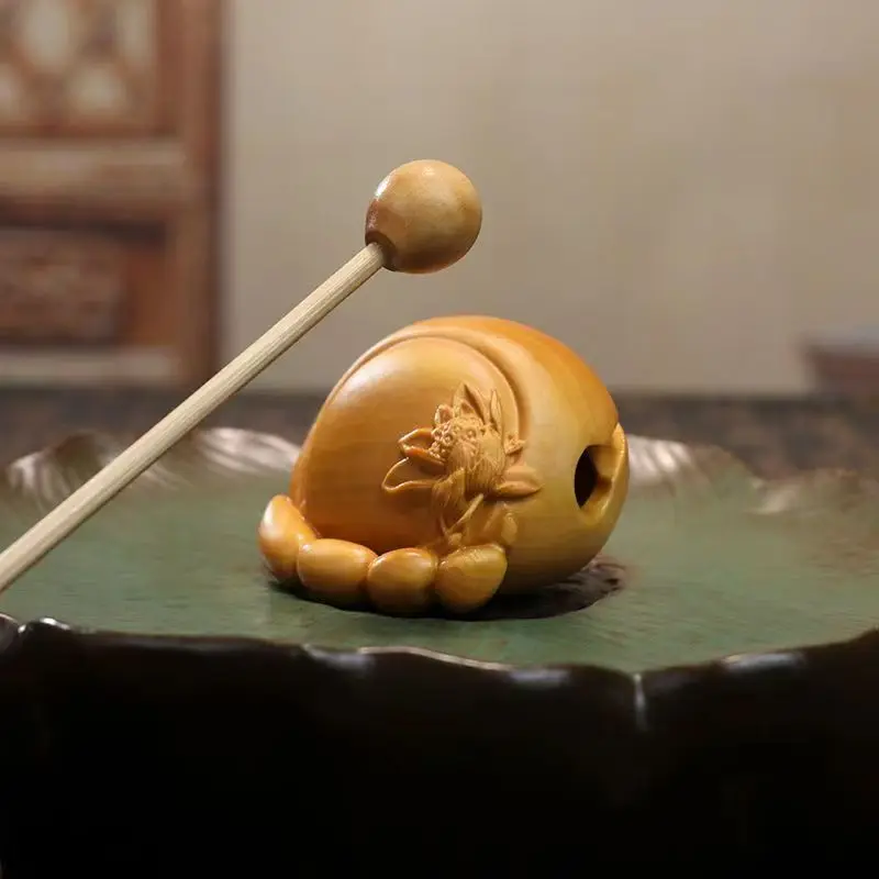 Buxus wood carved lotus woodfish small Buddhist article for personal use wooden mini percussion instrument for meditation and re
Buxus wood carved lotus woodfish small Buddhist article for personal use wooden mini percussion instrument for meditation and re