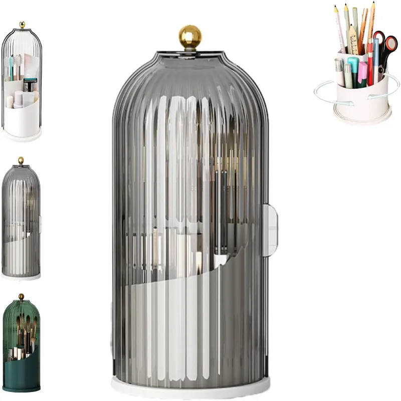 Concealed Toothbrush Holder, Makeup Brush Holder Organizer With Lid,360 Rotating Clear Dustproof Waterproof 3 Slots Bathroom Cou
Concealed Toothbrush Holder, Makeup Brush Holder Organizer With Lid,360 Rotating Clear Dustproof Waterproof 3 Slots Bathroom Cou
