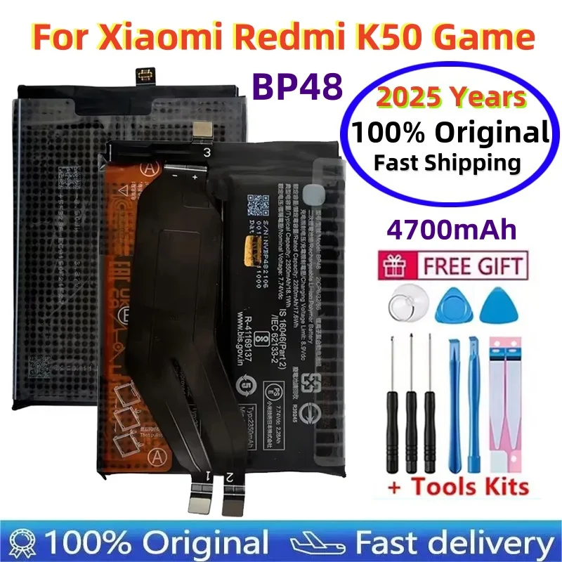 2025 Years 100% Original BP48 Battery For Xiaomi Redmi k50 Game Phone Batteries Give Tools Fast Shipping
2025 Years 100% Original BP48 Battery For Xiaomi Redmi k50 Game Phone Batteries Give Tools Fast Shipping