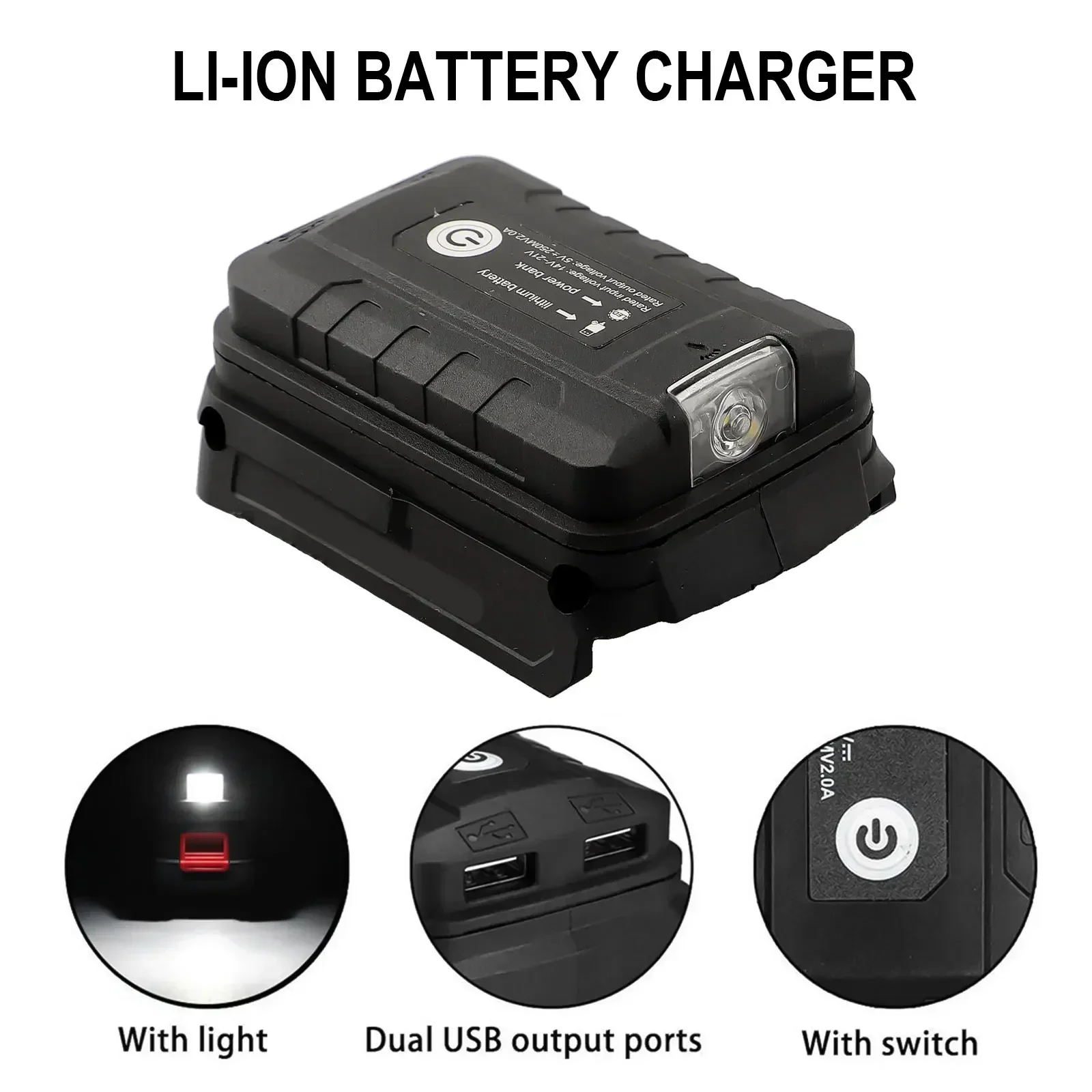 Battery Converter USB Output Converter Tool Battery Converter Approx 9*5cm Duel USB Output Mobile Side Power Solution
Battery Converter USB Output Converter Tool Battery Converter Approx 9*5cm Duel USB Output Mobile Side Power Solution