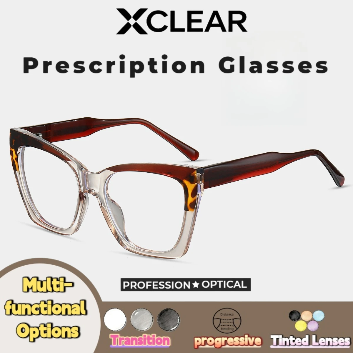 Xclear Cateye Trendy Myopia Prescription Glasses New Design Classic High Quality Anti Blue Ray Progressive Optical Eyeware
Xclear Cateye Trendy Myopia Prescription Glasses New Design Classic High Quality Anti Blue Ray Progressive Optical Eyeware