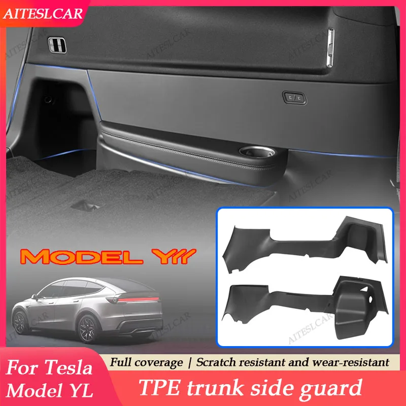 Rear Trunk Both Side Guards For Tesla Model YL Launch 2026 TPE Surface Corner Protection Cover Cargo Liner Anti-dirty Pad
Rear Trunk Both Side Guards For Tesla Model YL Launch 2026 TPE Surface Corner Protection Cover Cargo Liner Anti-dirty Pad