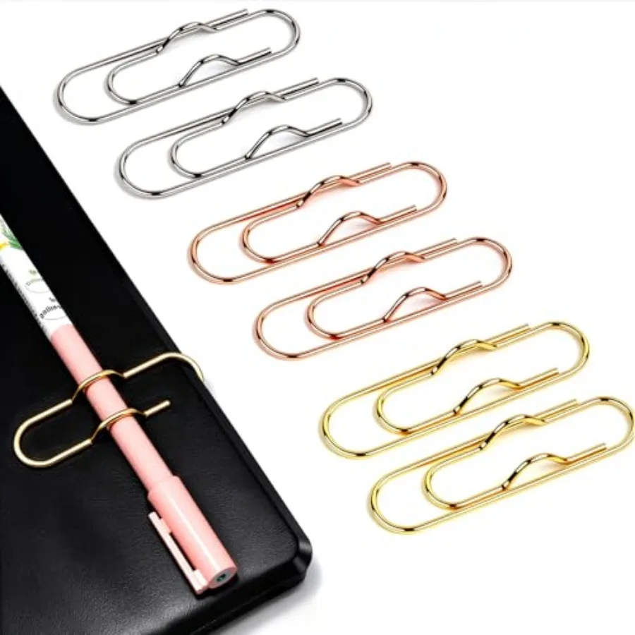 Pen Clip for Notebook, Oversized Paper Clip with Pen Loop, Metal Paper Clip Pen Holder for Journal Planner Clipboard, Stainless
Pen Clip for Notebook, Oversized Paper Clip with Pen Loop, Metal Paper Clip Pen Holder for Journal Planner Clipboard, Stainless