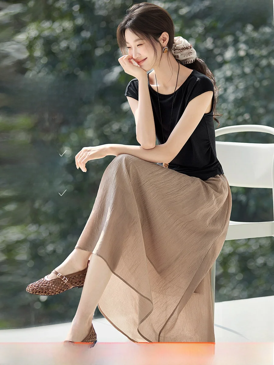 Mehemayi 2026 Summer New Casual Elastic Waist T-shirt Skirt Set Breathable Linen Short Sleeve round Neck Tank Top And Half Skirt
Mehemayi 2026 Summer New Casual Elastic Waist T-shirt Skirt Set Breathable Linen Short Sleeve round Neck Tank Top And Half Skirt