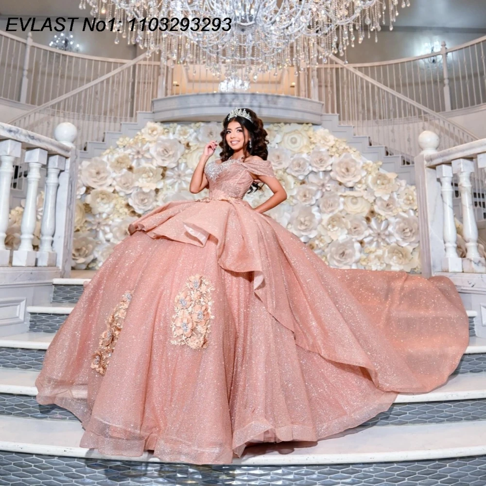 EVLAST Customized Princess Pink Ball Gown Quinceanera Dress Lace Applique Beading Tiered Sweet 16 Vestidos De 15 Anos E1Q936
EVLAST Customized Princess Pink Ball Gown Quinceanera Dress Lace Applique Beading Tiered Sweet 16 Vestidos De 15 Anos E1Q936
